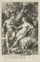 TvB G 2486
<br/>
De verleiding van Adam
<br/>
<em>Saenredam, Jan (ca. 1565/1566-1607)</em>